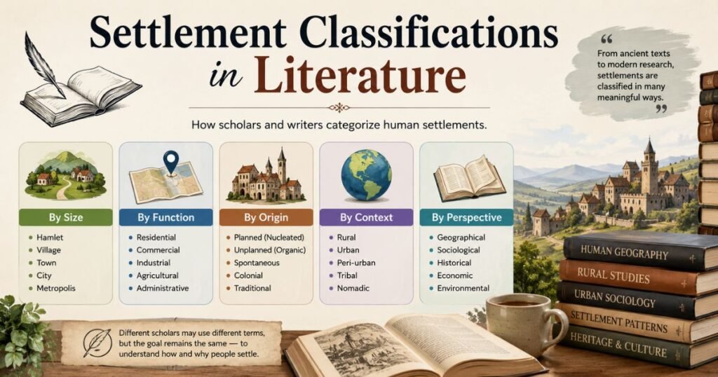 Settlement Classifications in Literatur