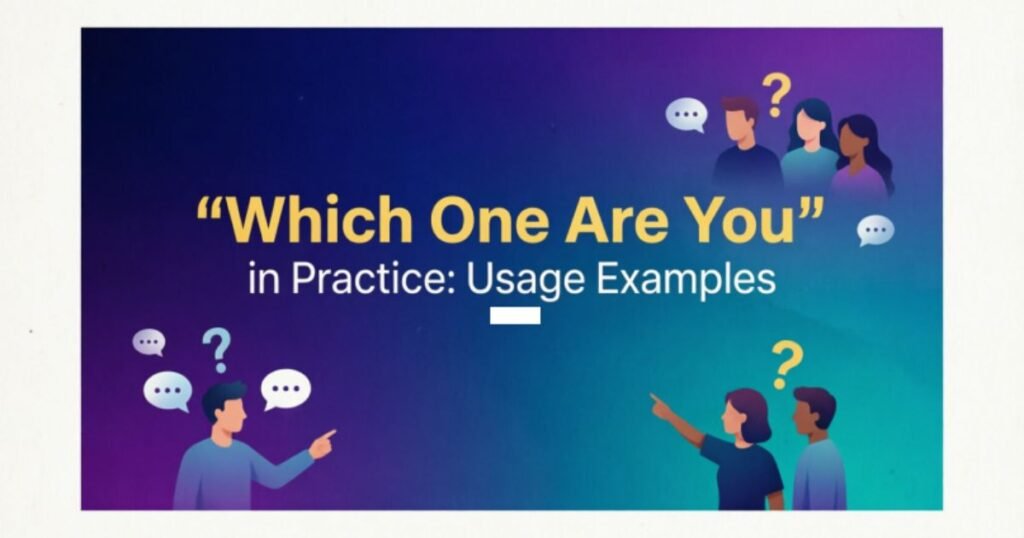 Which One Are You in Practice Usage Examples