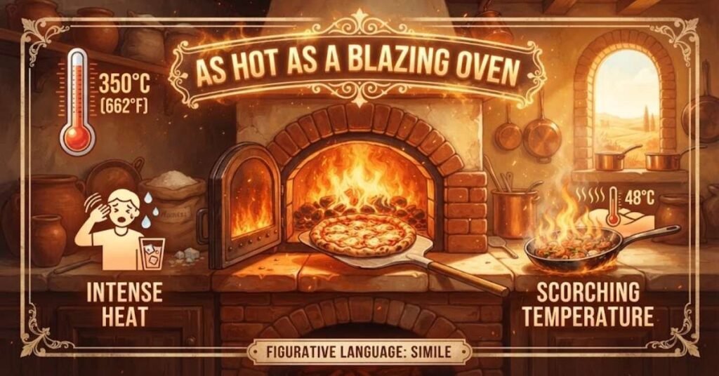 As hot as a blazing oven