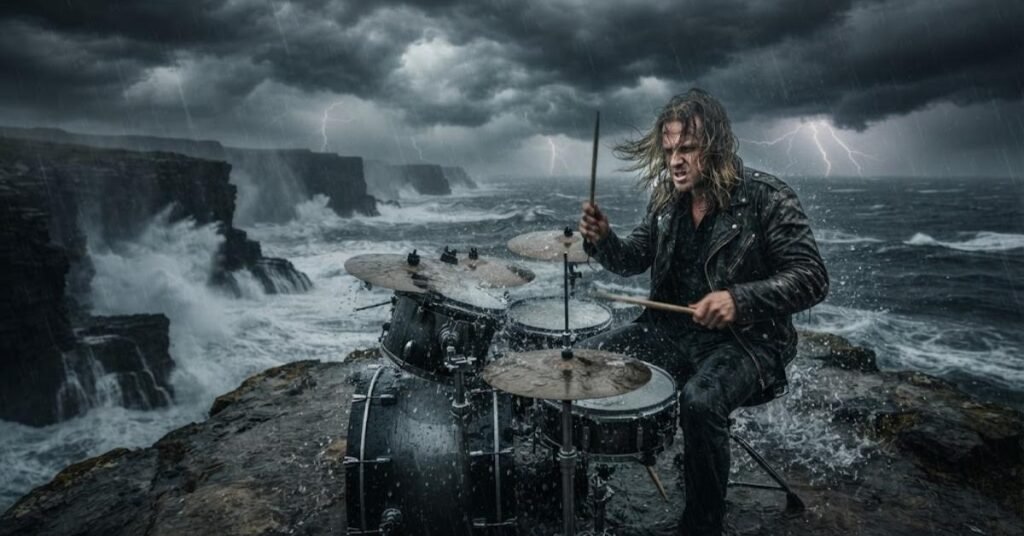 As loud as a drumbeat in a storm