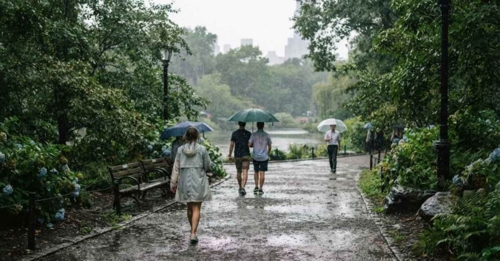 As steady as a summer drizzle