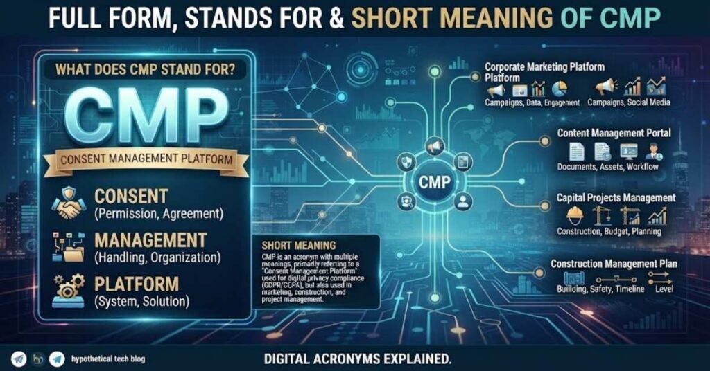 Full Form, Stands For & Short Meaning of CMP
