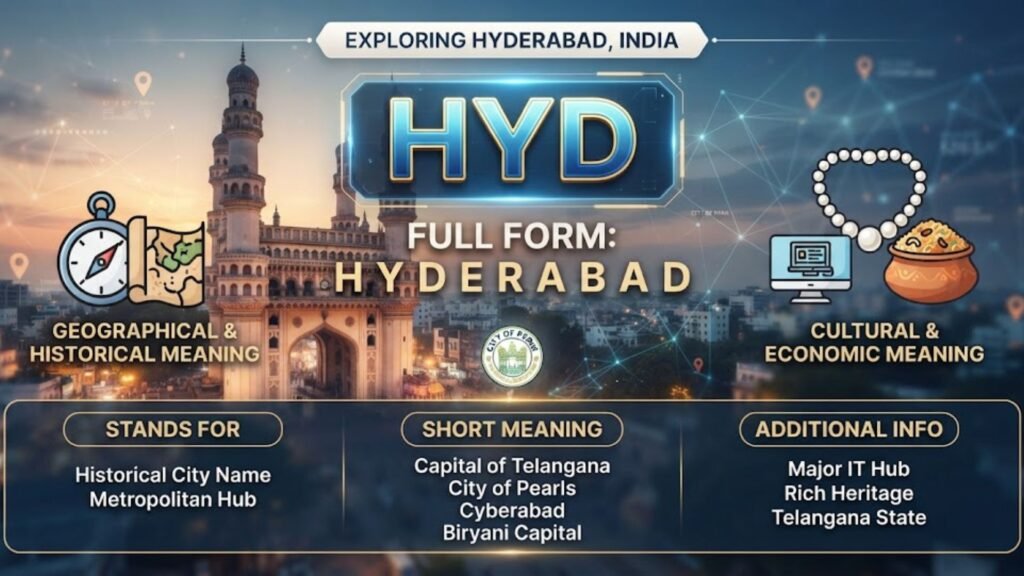 Full Form, Stands For & Short Meaning of HYD