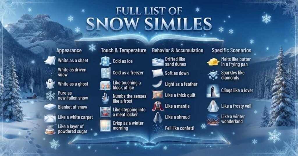 Full List of Snow Similes