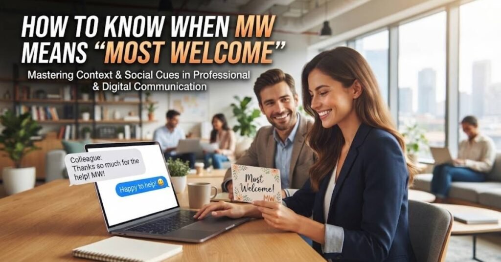 How to Know When MW Means "Most Welcome"