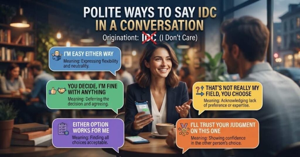 Polite Ways to Say IDC in a Conversation