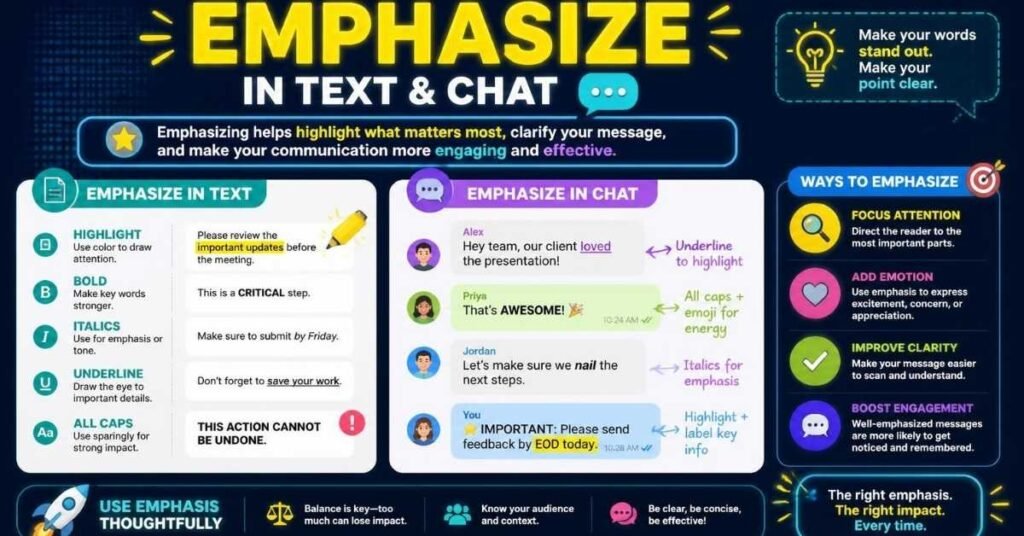 What Does Emphasize Mean in Text & Chat?