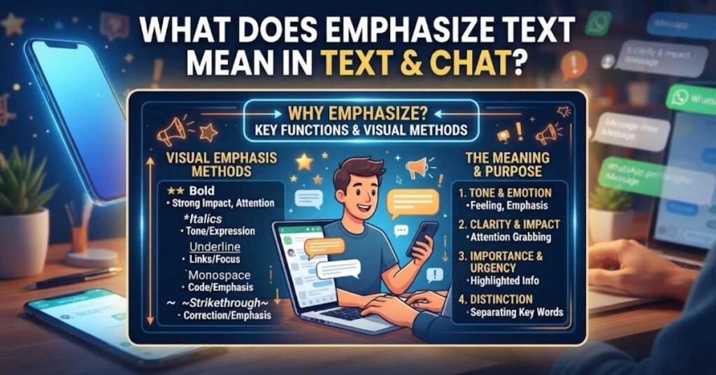 What Does Emphasize Text Mean in Text & Chat?