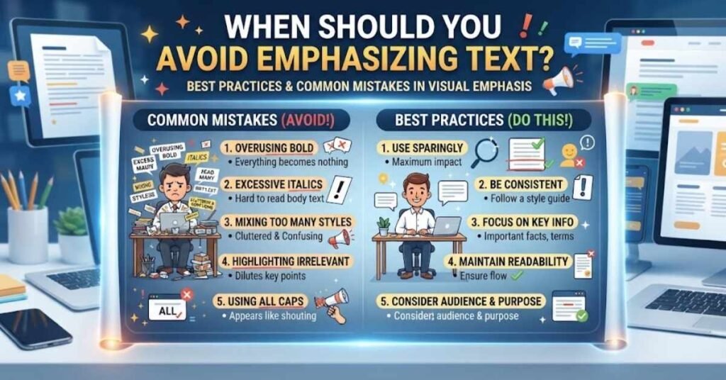 When Should You Avoid Emphasizing Text?