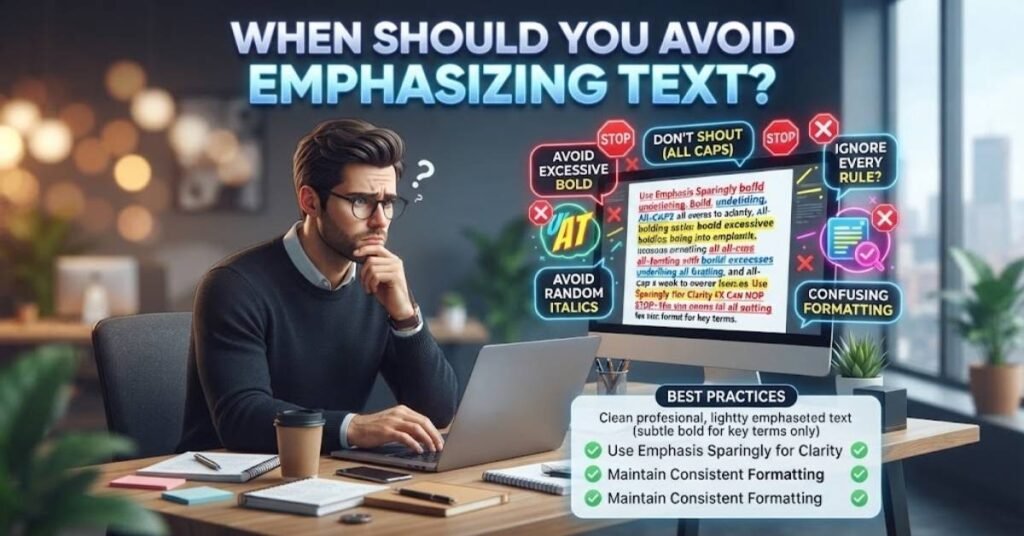 When Should You Avoid Emphasizing Text?