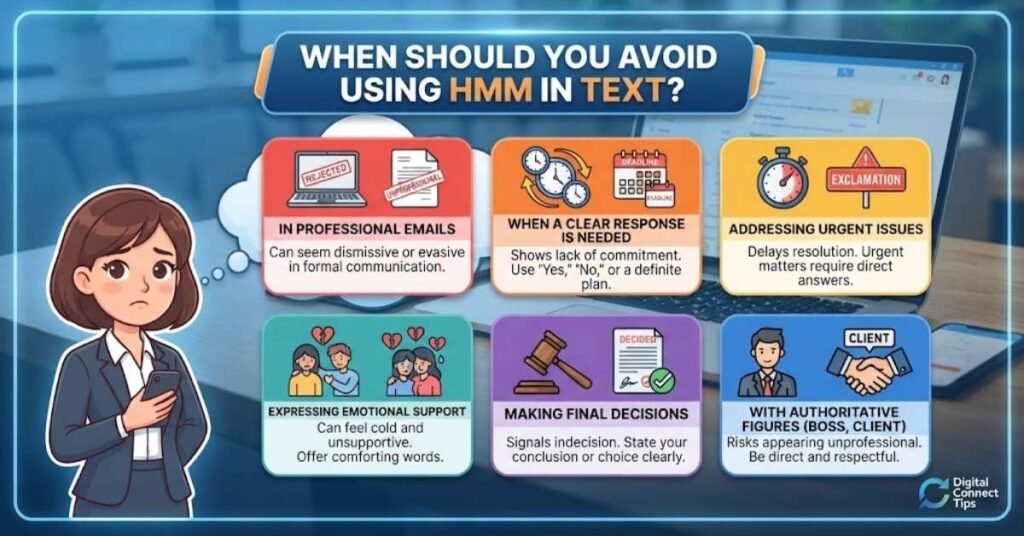 When Should You Avoid Using Hmm in Text?