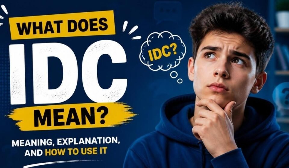 what does idc mean in text