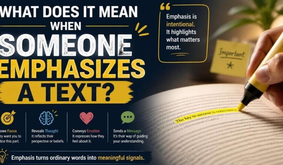 what does it mean when someone emphasizes a text